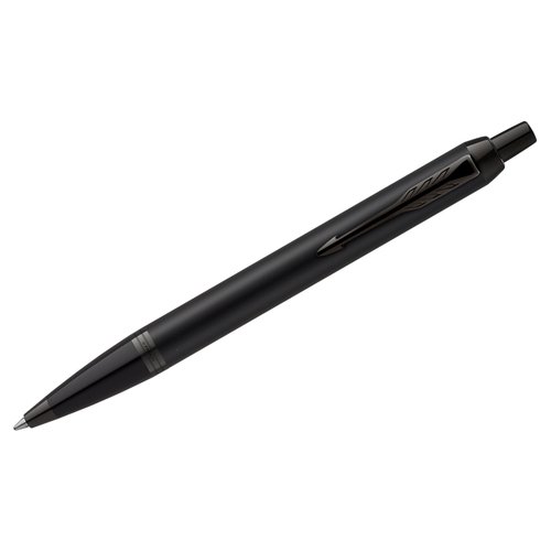 Ручка шариковая Parker IM Achromatic Black, черная, синие чернила, 1,0 мм шариковая ручка автоматическая parker im core k321 black gt синий m 1931666