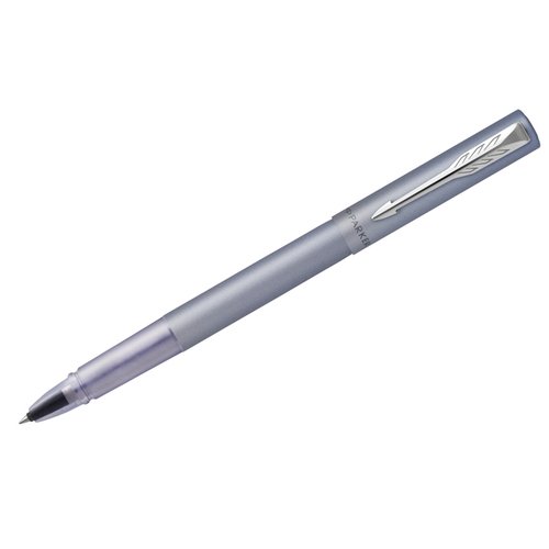 ручка роллер vector black синяя parker Ручка-роллер Parker Vector XL Silver Blue, серебристая, черные чернила, 0,8 мм