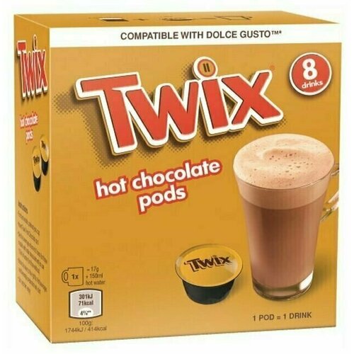 Горячий шоколад в капсулах Twix, 136 г горячий шоколад в капсулах lebo hot chocolate 240 г