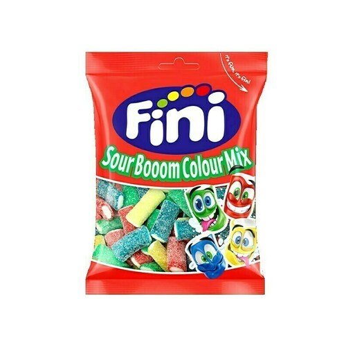 Мармелад жевательный Fini Палочки Sour Boom Colour Mix, 90 г жевательный мармелад fini galaxy mix 90 г