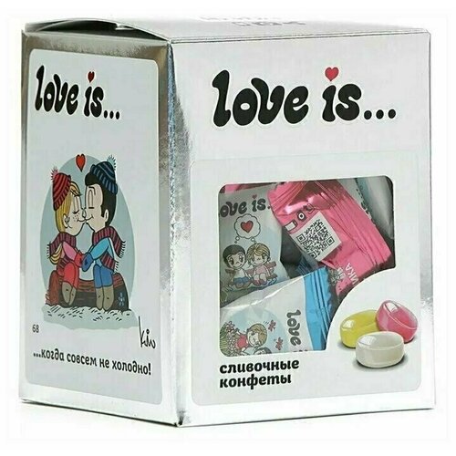 Конфеты жевательные Love is... Сливочное ассорти вкусов Серебро, 105 г конфеты конфитой barbie автомат с жевательной резинкой 12 шт
