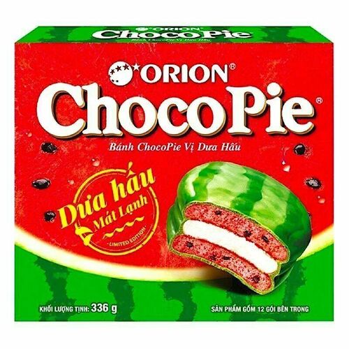Печенье Orion Чокопай Арбуз, 336 г пирожное бисквитное milka choco snack бзмж 29 г
