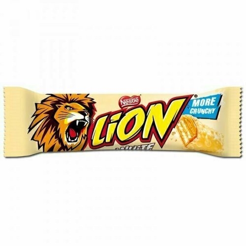 Батончик Nestle Lion White, 42 г батончик шоколадный ghana choco bar – almond с миндалём 45 г