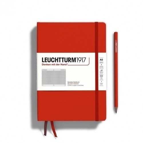 Блокнот Leuchtturm1917 Medium, 125 листов, в клетку, твердая обложка, рыжий лис