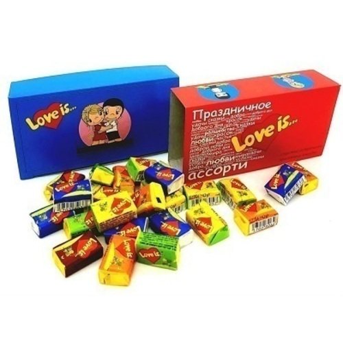 Жевательная резинка Love is Микс пожелания 42 г 360₽