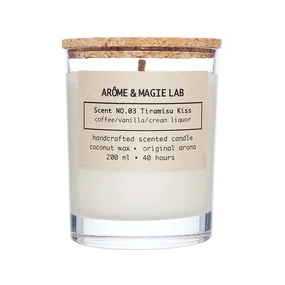 Ароматическая свеча Arome & Magie Lab Scent NO3 Tiramisu Kiss (Тирамису), 200 г