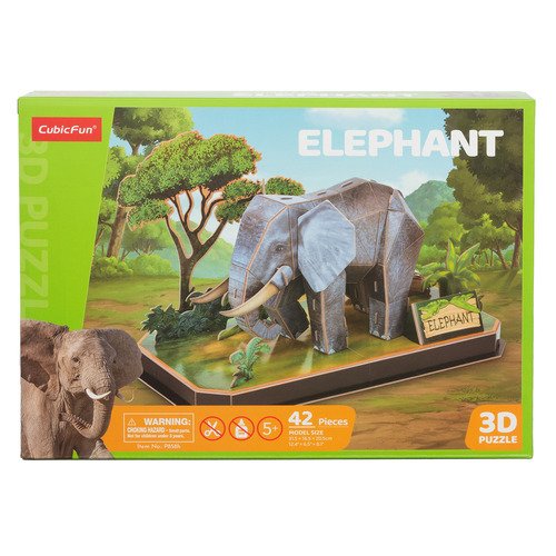 3D пазл CubicFun Слон, 42 детали 3d пазл cubicfun слон 42 детали