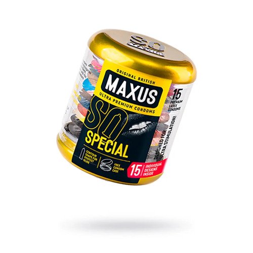 Презервативы Maxus Special №15, точечно-ребристые, в железном кейсе презервативы maxus sensitive 3 шт