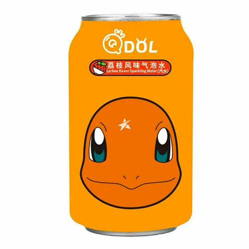 Газированный напиток QDol Pokemon со вкусом Личи, 330 мл, в ассортименте газированный напиток qdol pokemon со вкусом цитруса 330 мл