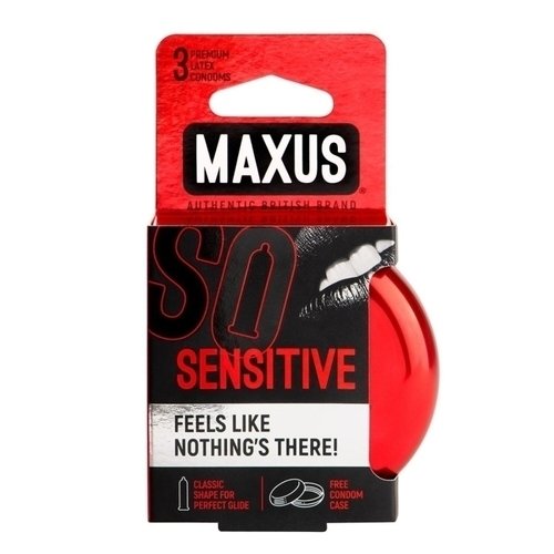 Презервативы MAXUS Sensitive №3 ультратонкие, в железном кейсе презервативы maxus sensitive 3 шт