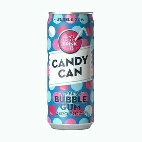 Газированный напиток Candy Can Bubble Gum Sparkling Drink, 330 мл