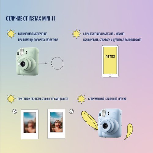 Фотоаппарат моментальной печати Instax Mini 12 Blossom Pink