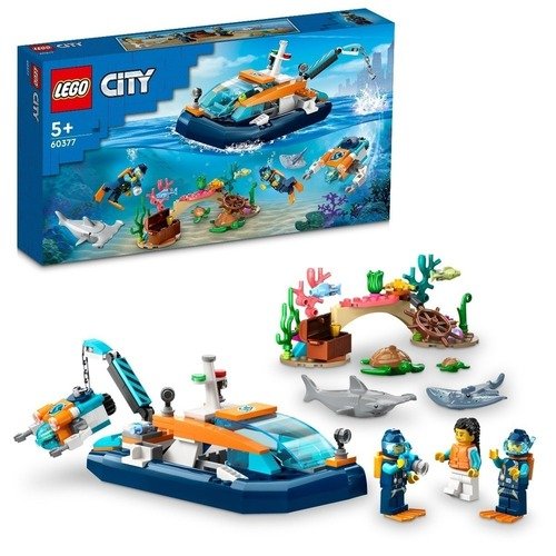 Конструктор LEGO City 60377 Корабль подводных исследований конструктор lego city 60430 межзвездный космический корабль