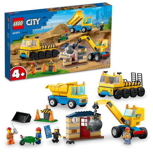 Конструктор LEGO City 60391 Аварийный кран конструктор lego city trucks and wrecking ball crane 60391 235 деталей
