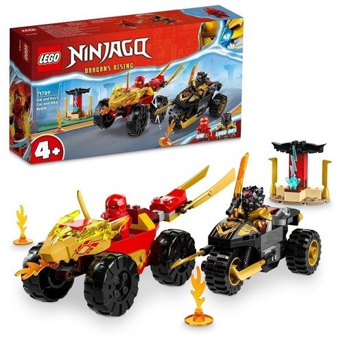 Конструктор LEGO Ninjago 71789 Кай и Рас битва на машине и мотоцикле