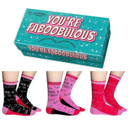 Носки You&re Faboobulous, 3 пары, размер 37-42