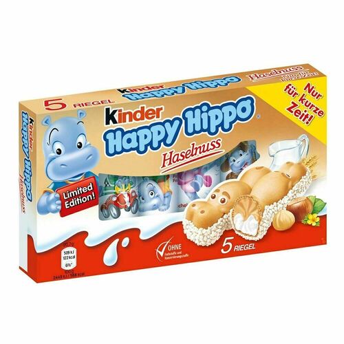 Вафли Kinder Happy Hippo Haselnuss, 103,5 г