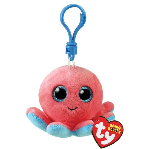 Мягкая игрушка TY-брелок Beanie Boo's осьминожка Шелдон мягкая игрушка осьминожка розовая