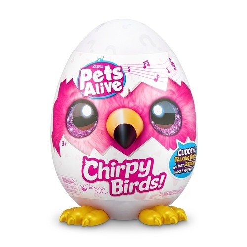 Игрушка-сюрприз Zuru Pets Alive Chirpy Birds, со звуковым эффектом интерактивная игрушка silverlit птичка с кольцом digibirds 88025 zal