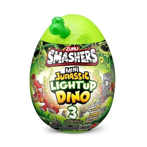 Яйцо с секретом Zuru Smashers Jurassic Light-Up Dino Mini цена и фото