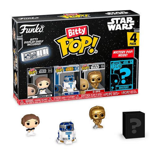 Набор фигурок Funko Bitty POP: Star Wars - Leia, 4 шт набор фигурок funko pocket pop star wars holiday – advent calendar 2022 24 mini vinyl figures