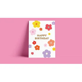 Открытка Opaperpaper Happy Birthday (Flowers)