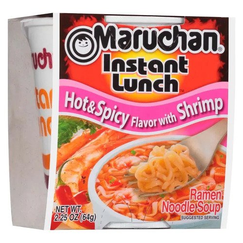Лапша Maruchan Instant Lunch Hot Spicy Shrimp со вкусом креветки 64 г 85₽