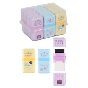 Ластик прямоугольный КОКОС Soundy Милые зверята, 58х30х15 мм, каучук, ролик 231152, в ассортименте