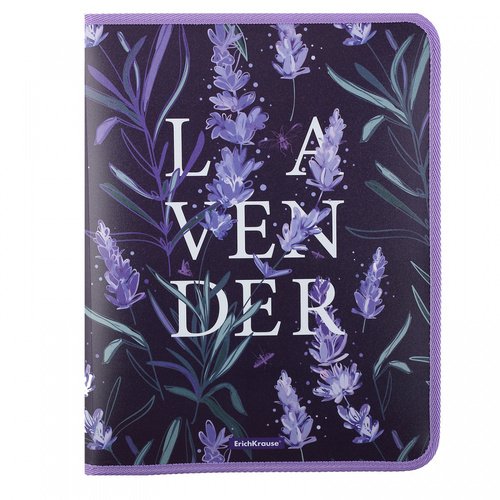 Папка для тетрадей на молнии пластиковая ErichKrause® Lavender, A4+, 56680 папка для тетрадей на молнии пластиковая erichkrause® lavender a4