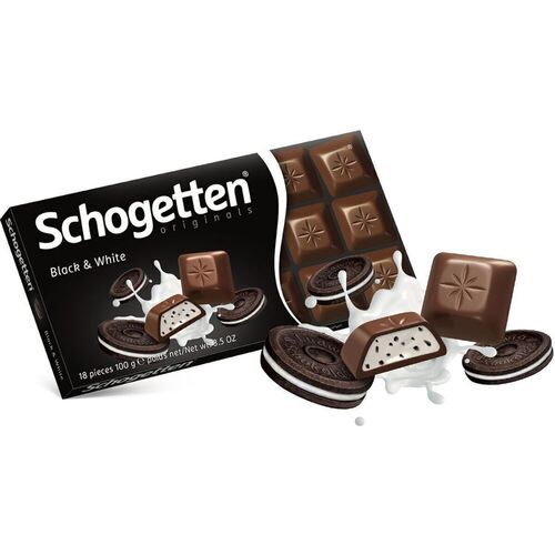 шоколад schogetten молочный 100 г Шоколад Schogetten Черно-белый, 100 г