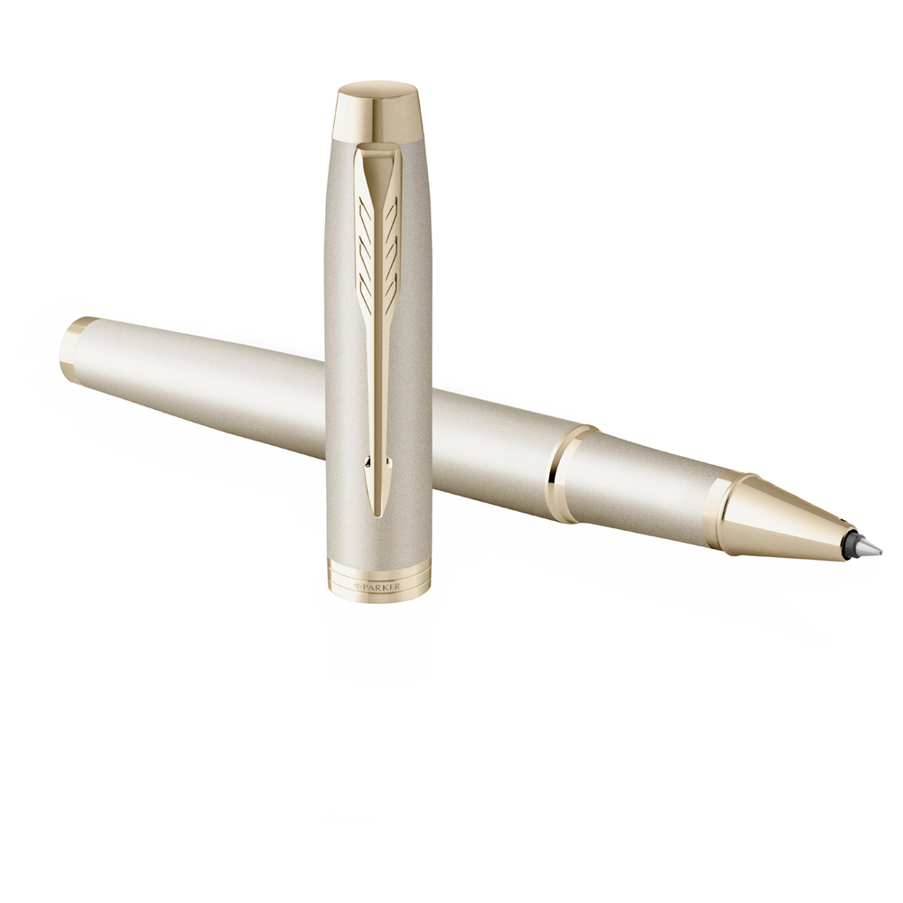 Ручка-роллер Parker IM Professionals Monochrome Champagne, черная, 0,5 мм, подарочная упаковка