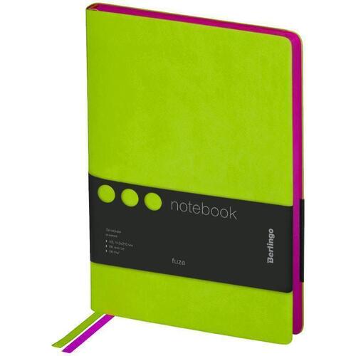 Записная книжка Berlingo Fuze 80 листов А5 кожзам цветной срез салатовый 900₽
