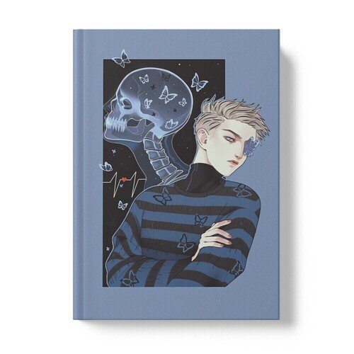 Записная книжка Listoff Asterdis 128 листов А5 145 х 207 см 70гм2 интегральный переплет матовая ламинация soft-touch тиснение фольгой 310₽