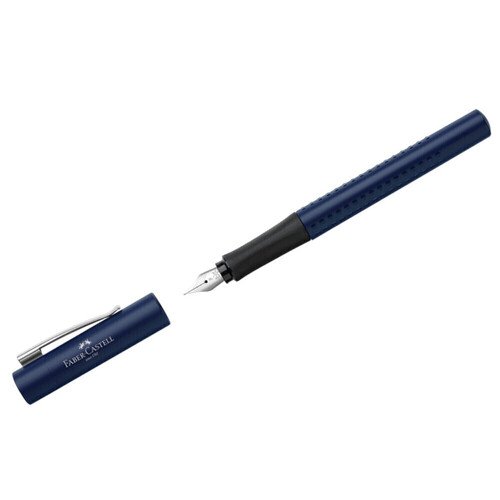 Ручка перьевая Faber-Castell Grip 2011, синяя, F=0,6 мм, трехгранная, синий корпус 140806