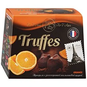 Трюфель Chocolat Mathez с засахаренной апельсиновой цедрой, 160 г