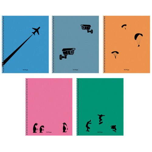 Тетрадь Моно А5 48л гребень клетка в ассортименте 83₽