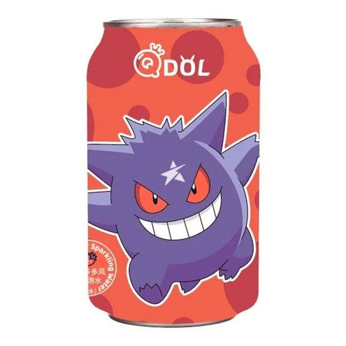 Газированный напиток QDol Pokemon со вкусом Клубники, 330 мл, в ассортименте газированный напиток qdol pokemon со вкусом цитруса 330 мл