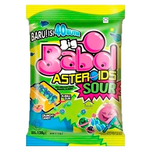 Жевательная резинка Big Babol с хрустящими конфетами Asteroids Sour 128 гр 176₽