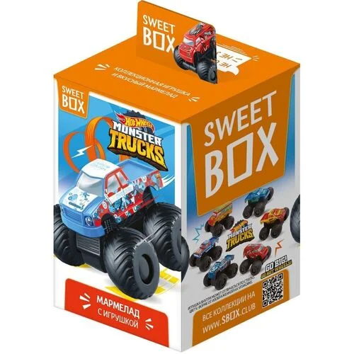 Sweet Blend vol.1-vol.6セットMIXED BY SPICY Мармелад Sweet Box Hot Wheels Monster Trucks, с игрушкой, 10 г