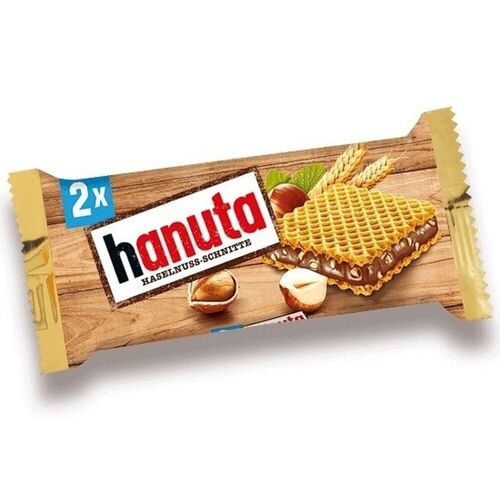 Вафельные печенья Hanuta, 44 гр вафли с ореховой начинкой biscolata tria 100гр