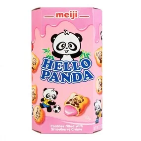 Печенье Meiji Hello Panda с клубничной начинкой, 45 г