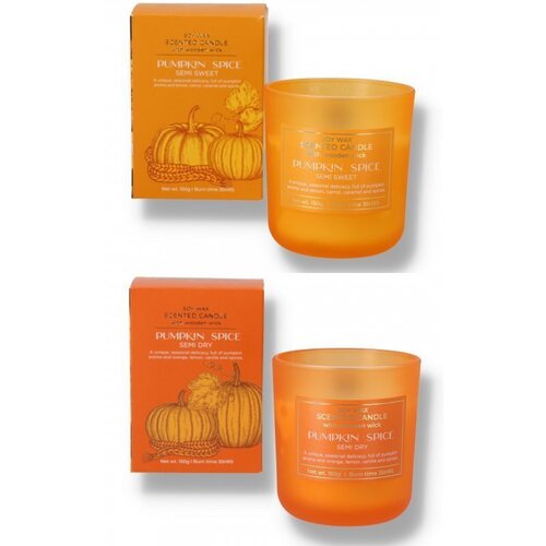 Свеча ароматическая Pumpkin spice, в ассортименте, 150 г ароматическая свеча spiced pumpkin souffle пряное тыквенное суфле свеча 90г