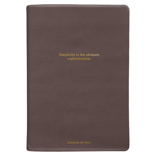 Ежедневник Infolio Leonardo недатированный, 14 х 20 см, 320 страниц, интегральный переплет, темно-коричневый