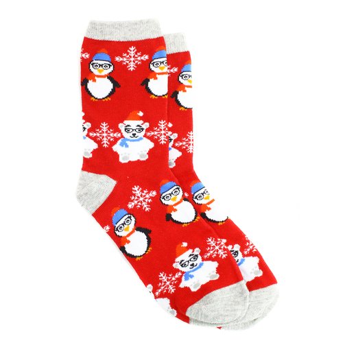 Носки Krumpy Socks Новогоднее настроение Пингвин и Мишка, р.35-40