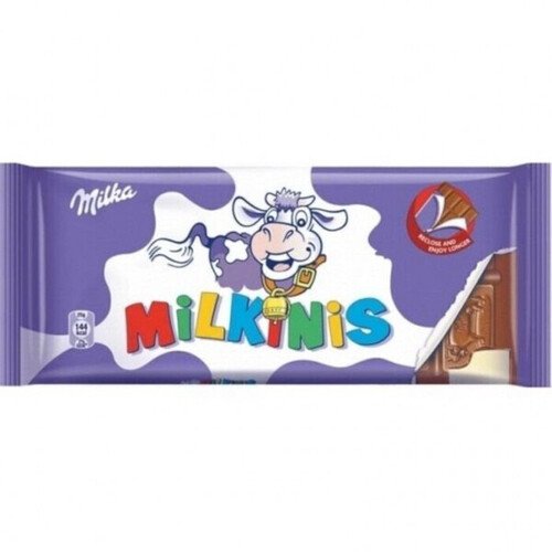 Шоколад Milka Milkinis, 100 гр шоколад молочный milka strawberry cheesecake со вкусом чизкейка клубничной начинкой и печеньем 300 г