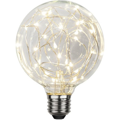 Декоративная светодиодная лампа Star Trading Е27, 9,5 х 13,8 см, белый цена и фото