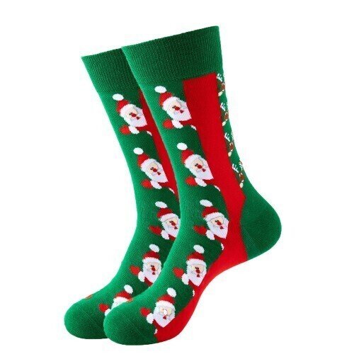 Носки рождественские Snazzy Santa зеленый с сантами р-р 36-40 395₽