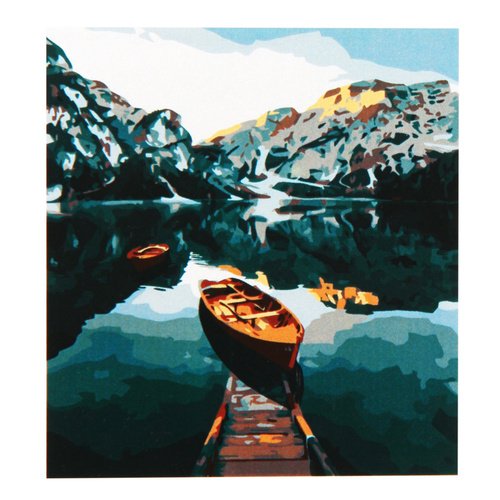 картина по номерам горное озеро 40x50 см Картина по номерам Горное озеро, 30х40 см