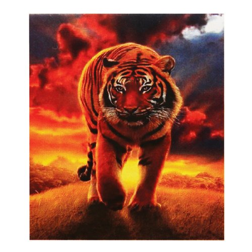 Картина по номерам Тигр на закате, 20х30 см