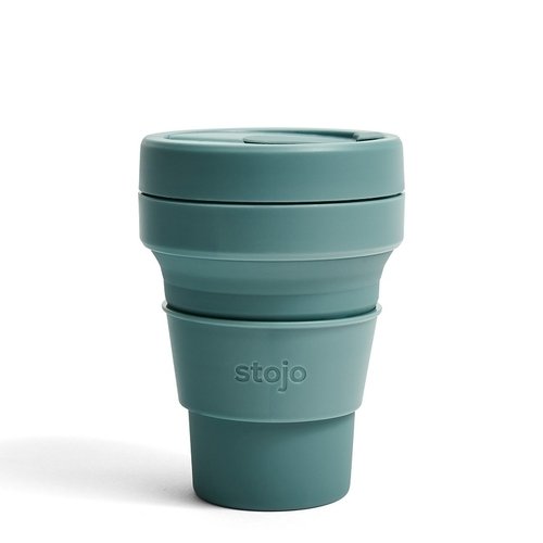 Стакан складной Stojo Pocket Cup Eucalyptus, 355 мл, эвкалипт складной стакан stojo pocket cup mint 355 мл